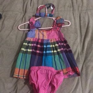 Plaid and colorful dress for babygirl